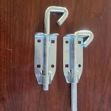 How do I install a metal door lock hook?