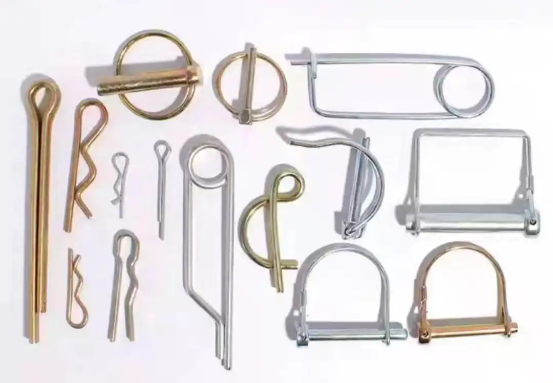 What materials are hitch pins and clips made from?