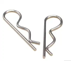 How is the zinc plating process performed on metal components like R shape pins?