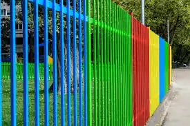 How does a colored corrugated metal fence compare to other materials?