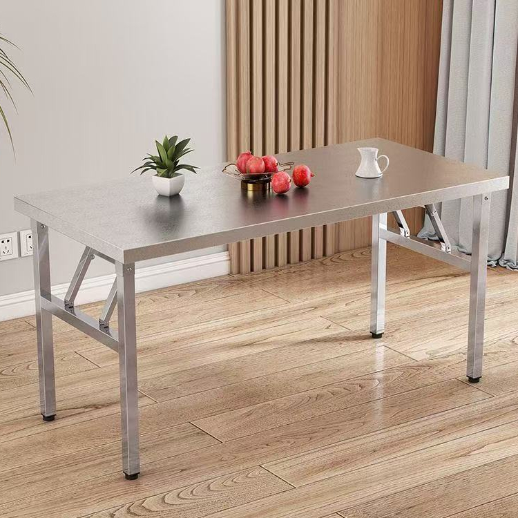 Thickened Kitchen Portable Workbench Stainless Steel Folding Table Thickened Kitchen Portable Workbench Stainless Steel Folding Table